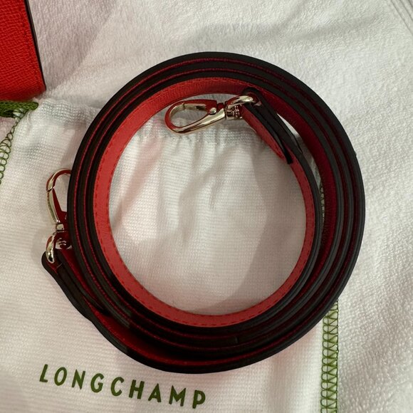 LONGCHAMP Le Pliage Heritage Leather Handbag - Red - NEW! - Picture 13 of 14